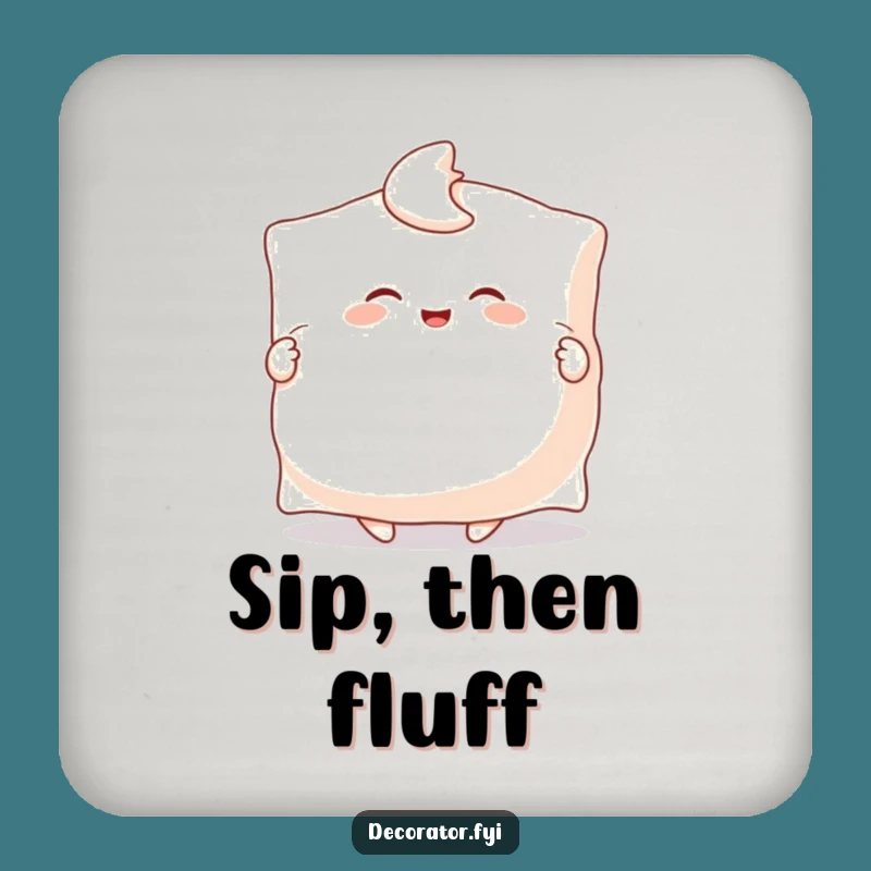 Funny Drink Coaster: Character's Pillow Perfection, A Small Funny Gift