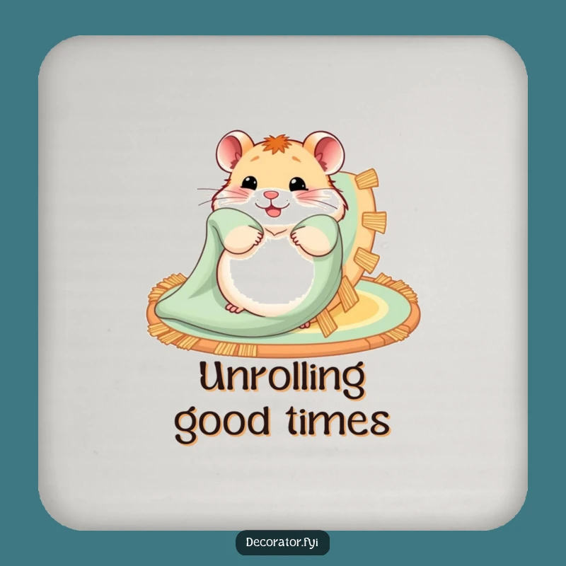 Funny Hamster Rug Coaster: Protect Surfaces with Cute Charm