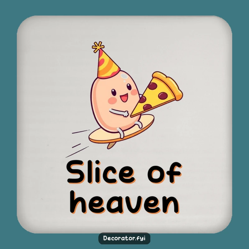 Funny Jelly Bean Pizza Coasters: Protect Surfaces with Hilarious Art