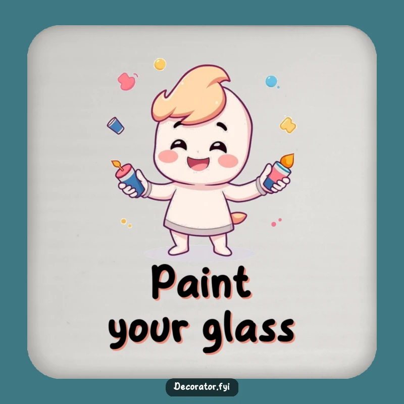 Funny Palette Protection Coaster: Playful Juggler - Humorous Gift for Art Lovers!