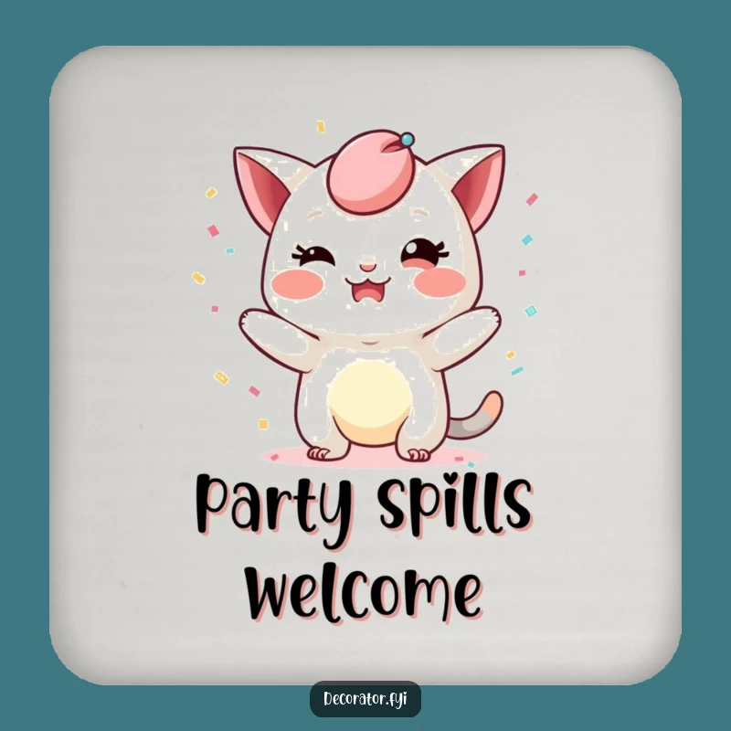 Funny Party Coaster: Mischievous Confetti, Humorous Gift