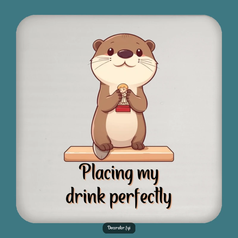 Funny Otter Decorating Coaster: Protect Surfaces with Charm