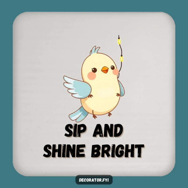 Funny Bird Holiday Coasters: Protect Your Surfaces with Festive Fun, A Charming Funny Gift Set