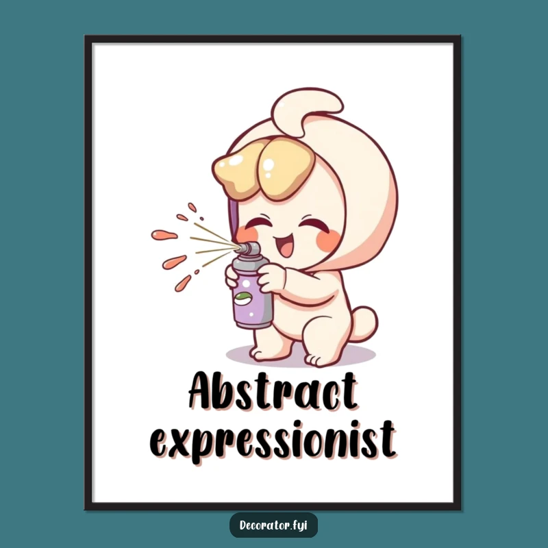 Funny Artist Poster: Hilarious Art for Walls that Need a Splash of Color!
