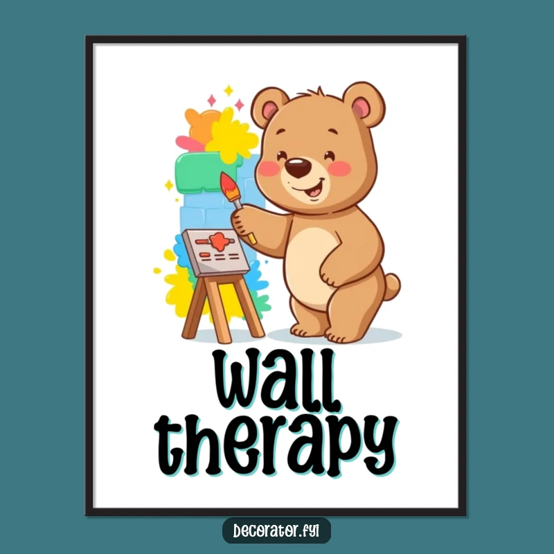 Funny Bear Poster: Hilarious Mural Art, a Comedic Bear Print!