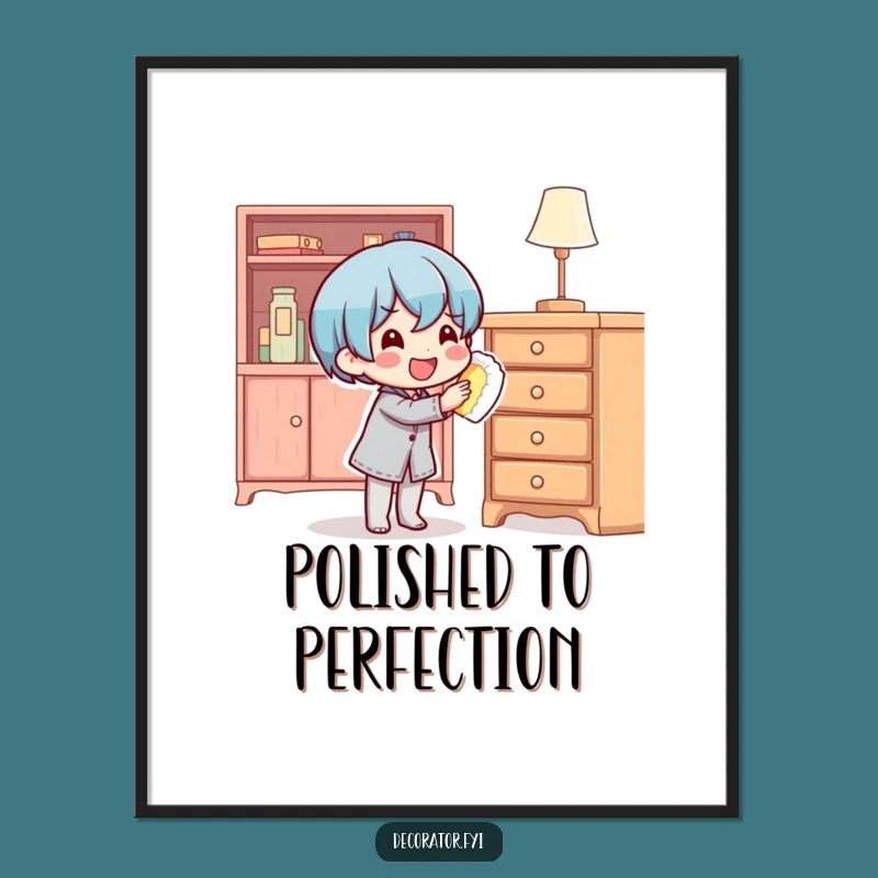 Funny Content Cleaner Poster - Vibrant & Hilarious Home Art