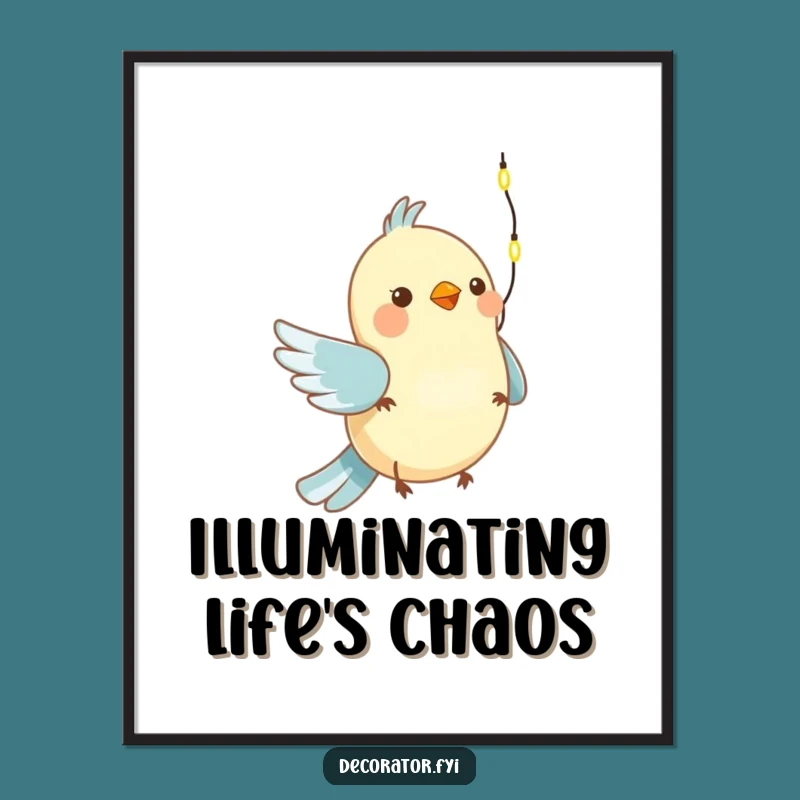 Funny Bird Decorating Poster: Festive Wall Art for a Merry and Bright Home, Unique Funny Gift