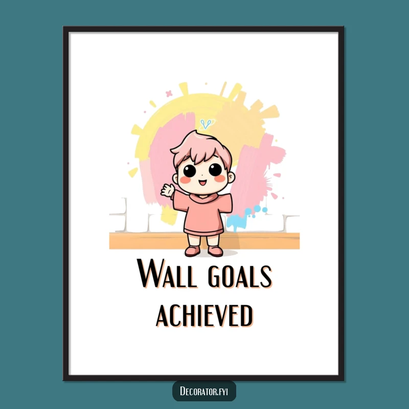 Funny Painter Poster: Cheerful Character Pride, Humorous Wall Art Gift