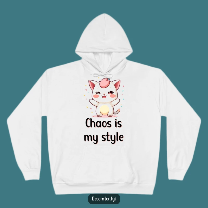 Funny Party Hoodie: Mischievous Confetti Character, Cozy Humorous Gift