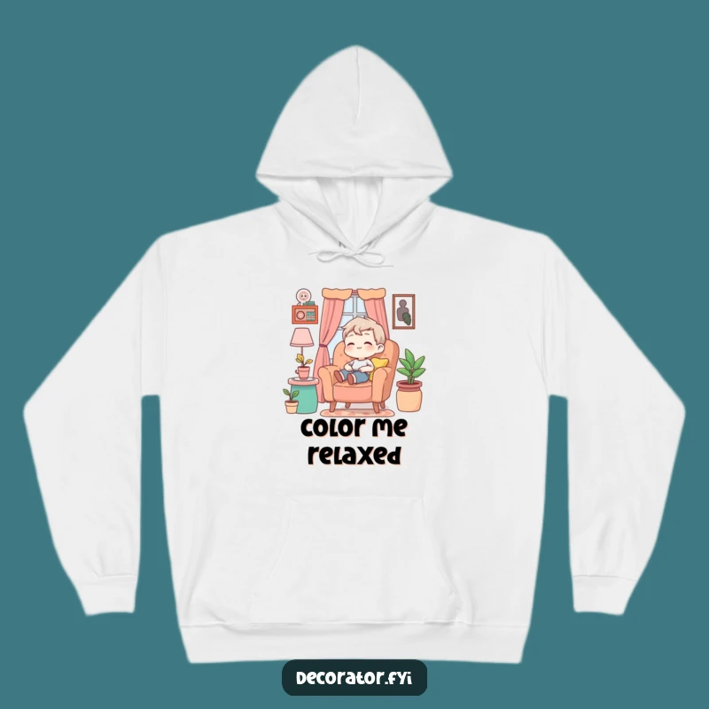 Funny Comfort Zone Hoodie: Relaxed Character - Cozy Humorous Gift for Homebodies!