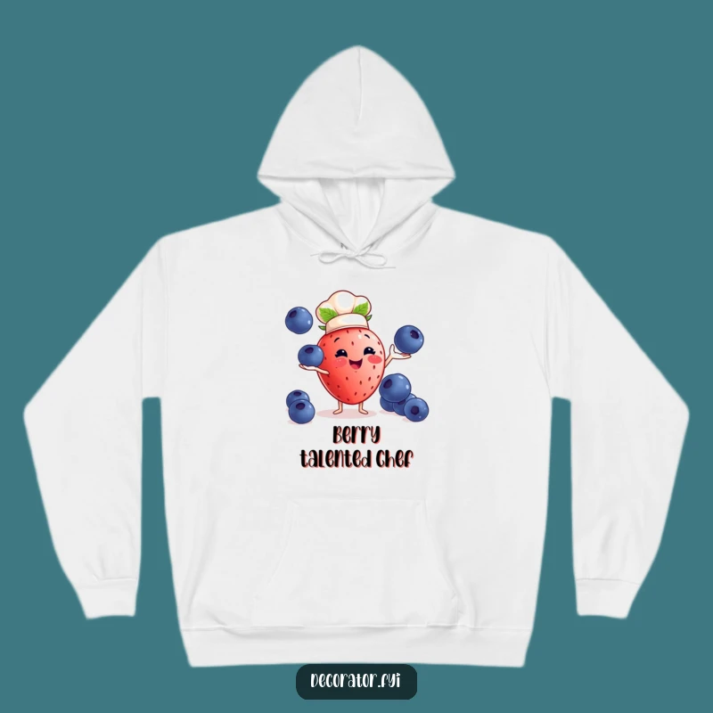 Cozy Funny Strawberry Chef Hoodie: Warm & Whimsical Kitchen Wear, Perfect Funny Gift
