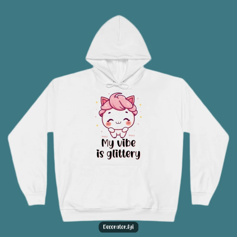 Funny Hoodie: Happy Glitter Sprinkler, Cozy Comfort with a Hilarious Sparkly Twist