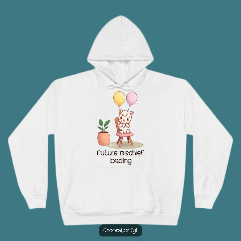Funny Mischief Maker Balloon Chair Hoodie: Cozy & Hilarious Outerwear for Fun!