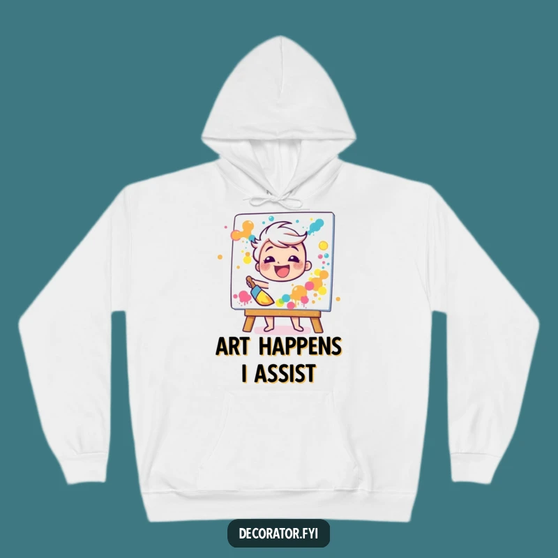 Funny Splatter Paint Hoodie: Cozy Art Enthusiast, Perfect Comical Gift