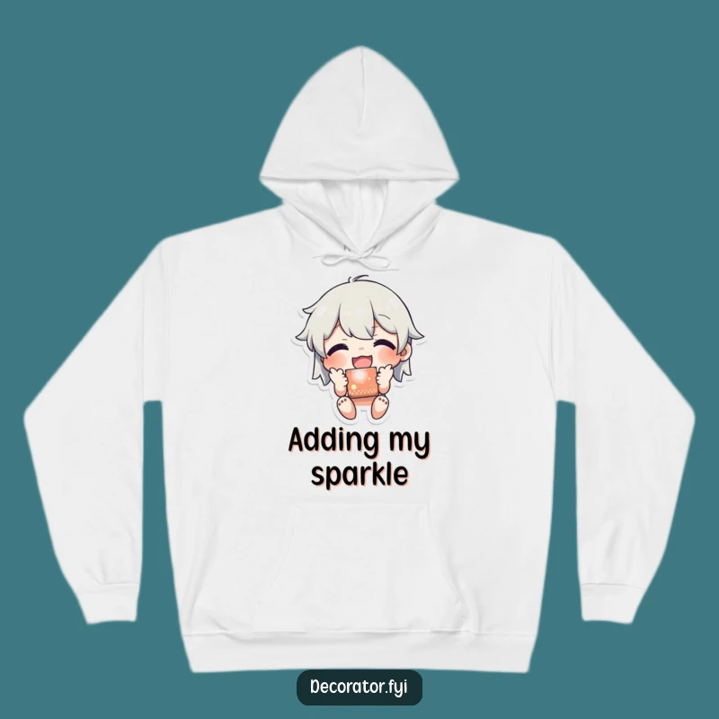 Funny Sticker Hoodie: Joyful Application, Cozy Humorous Gift