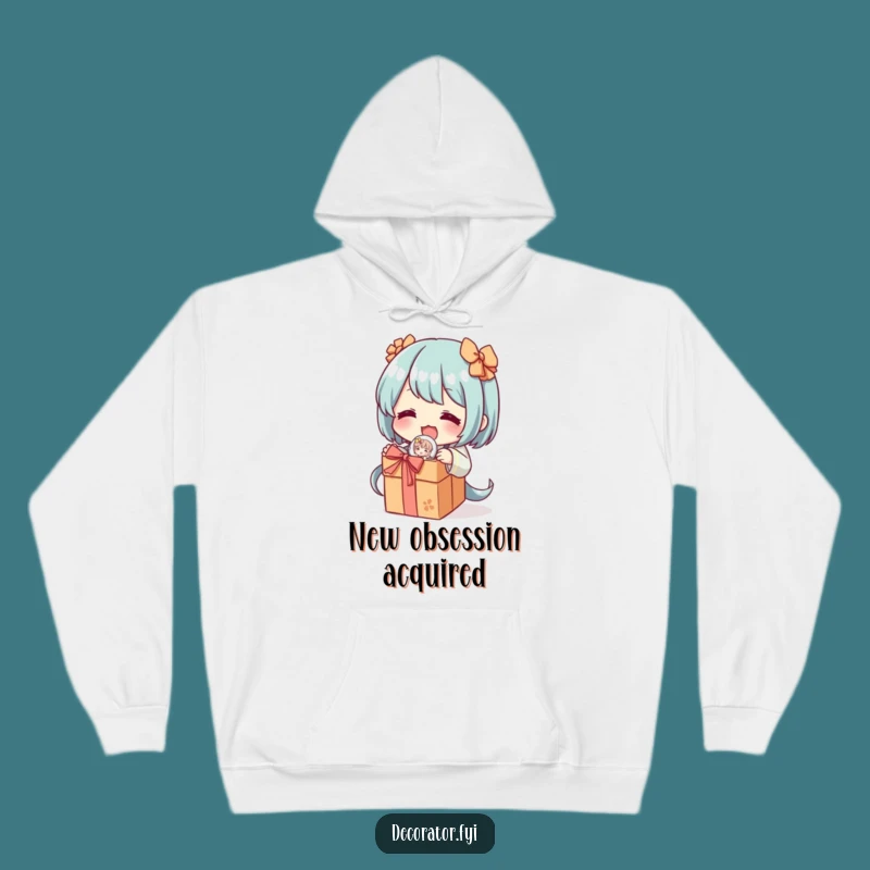 Funny Collector Hoodie: Excitement Unwrapping Figurine, Cozy Humorous Gift