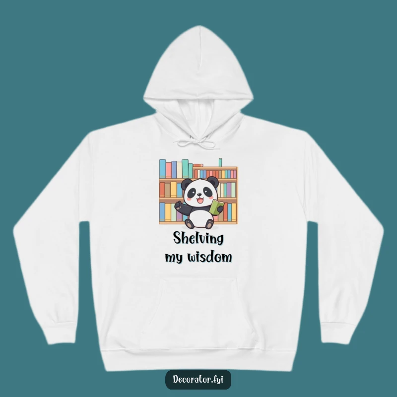 Cozy Funny Panda Bookworm Hoodie: Stay Warm While Diving into Books, a Perfect Funny Gift