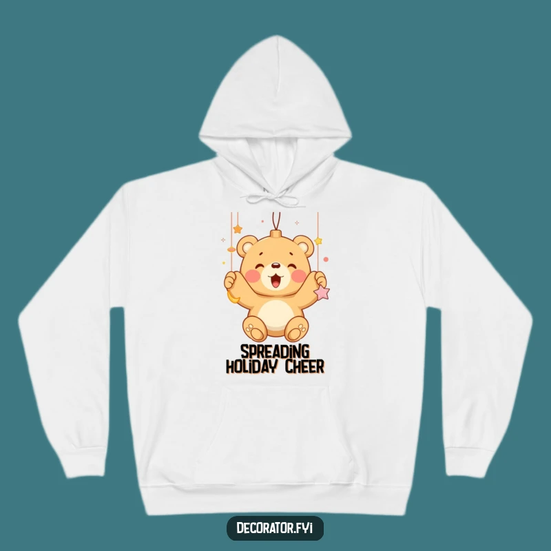 Funny Bear Cub Ornament Hoodie: Cozy Holiday Warmth Wear, Perfect Funny Gift