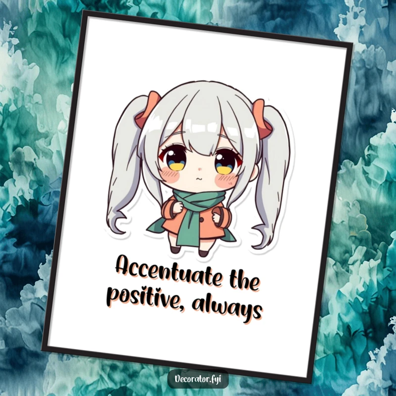 Funny Free Printable Wall Art: Determined character meticulously places a small, charming accent piece with great focus and humor.