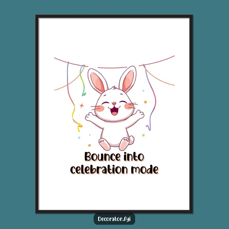 Free Printable Rabbit Wall Art: Funny Downloadable Decor for Festive Spaces