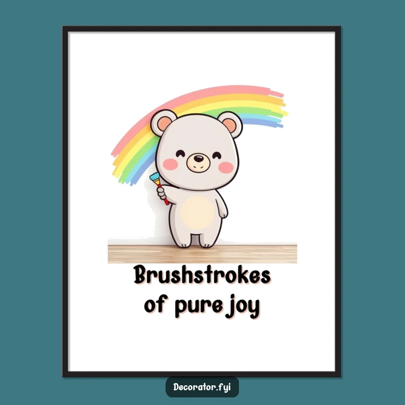 Free Printable Bear Painting Wall Art: Funny Downloadable Decor for Happy Homes
