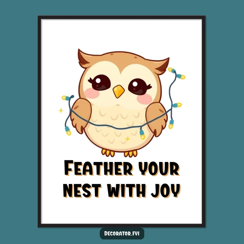 Free Printable Funny Owl Wall Art - Giggling Lights Downloadable Home Decor