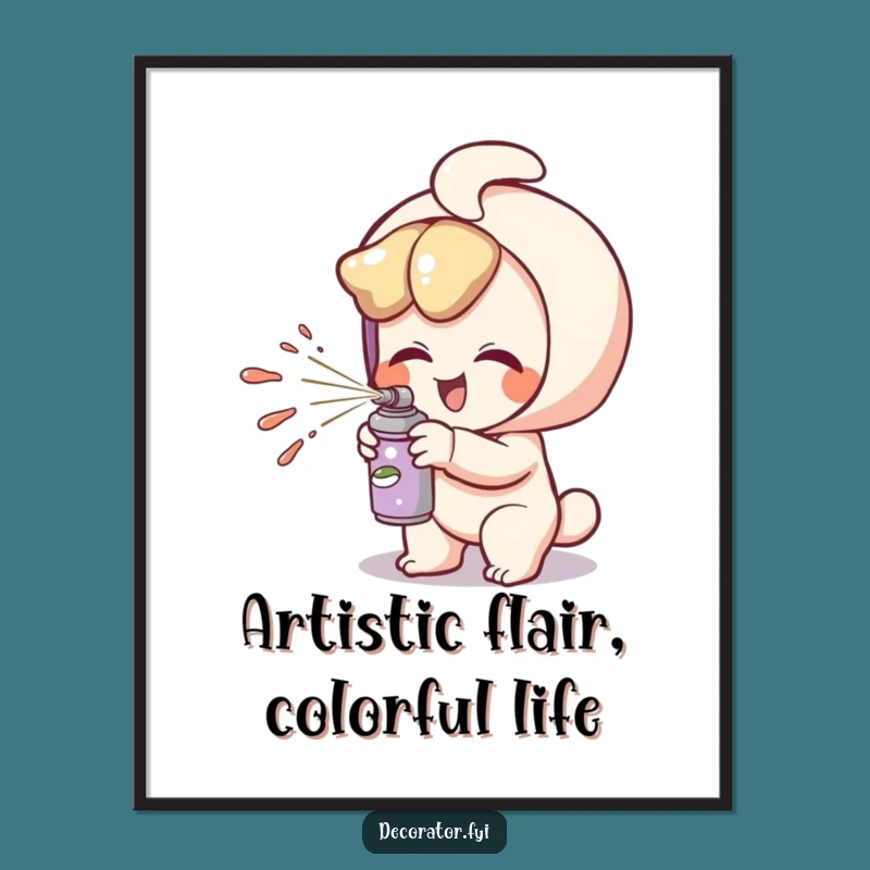 Free Printable Paint Spritz Art: Funny Downloadable Decor for a Creative Space!