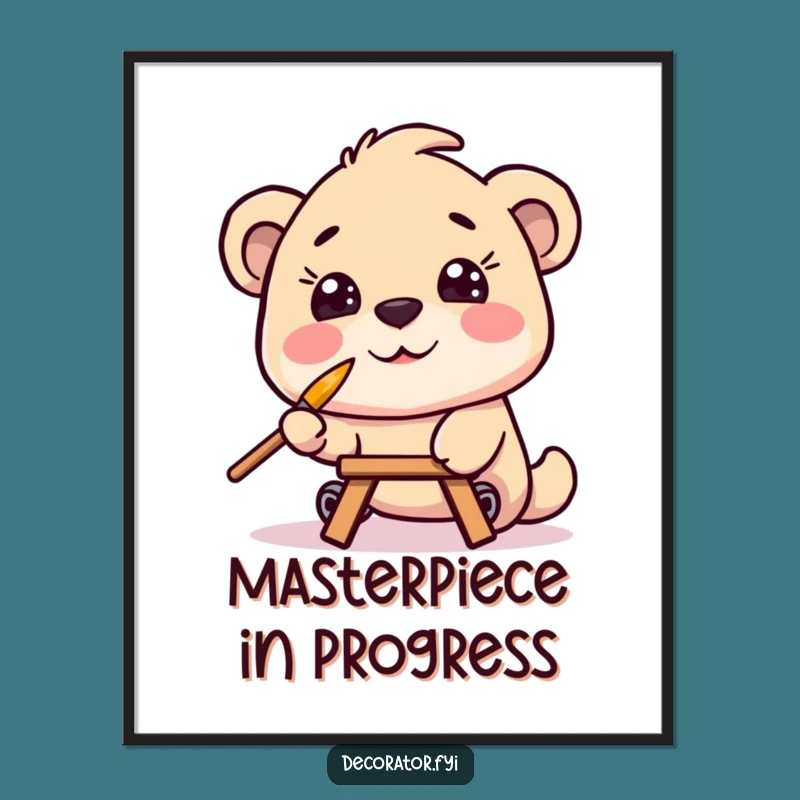 Free Printable Wall Art: Funny Painting Character - Humorous DIY Downloadable Decor