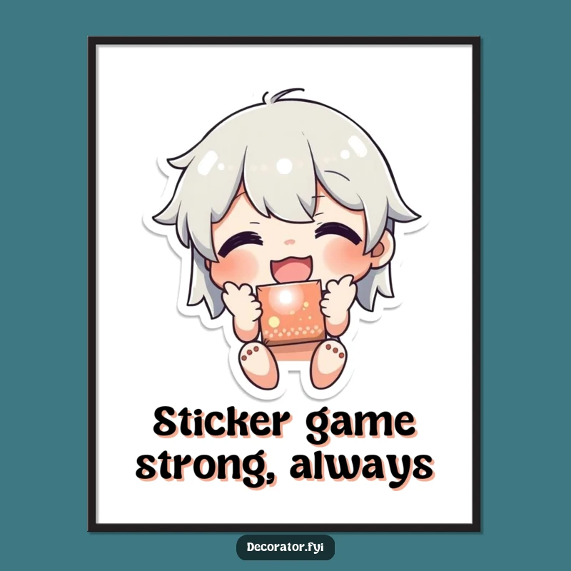 Free Printable Wall Art: Joyful Sticker Humor, Funny Downloadable Uplifting Decor