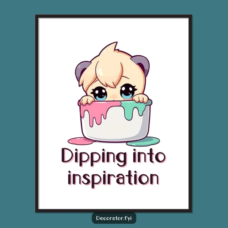 Funny Free Printable Wall Art: Curious Character Inspired by Paint for Creative Decor