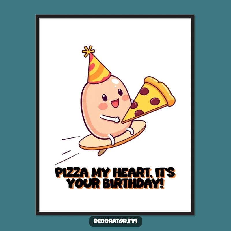 Funny Free Printable Wall Art: Jelly Bean Pizza Flight! Quirky Downloadable Decor Gift