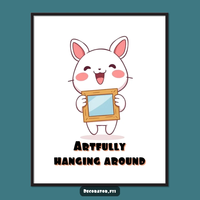 Funny Free Printable Wall Art: Lively Character Hanging Whimsical Frame for Quirky Home Decor