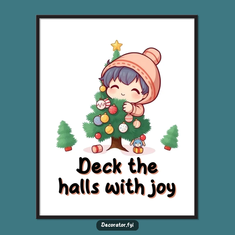 Funny Free Printable Wall Art: Playful Decorator's Festive Tree Art