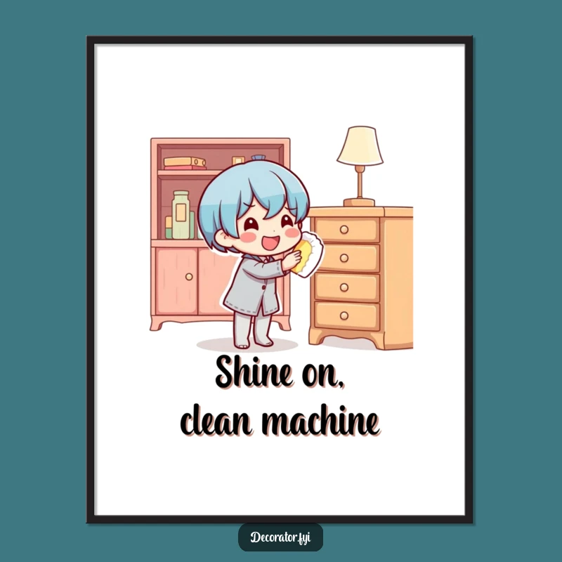 Funny Free Printable Wall Art: Content Polisher - Relaxing Decor Downloadable