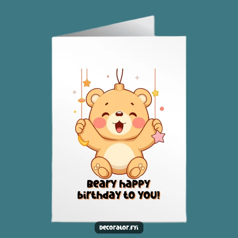 Free Printable Bear Birthday Card: Festive Fun Downloadable Gift!