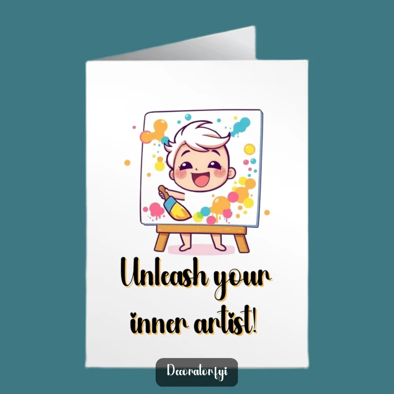 Free Printable Birthday Card Funny Splatter Art - Unique DIY Downloadable Gift