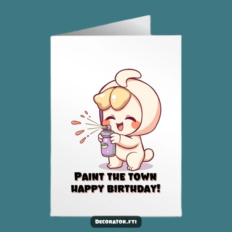 Free Printable Paint Spritz Birthday Card: Funny Downloadable for the Artistic Soul!