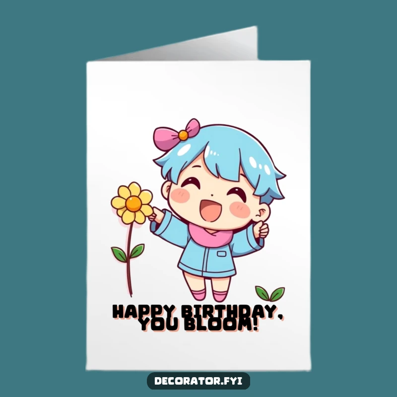 Free Printable Decorator Birthday Card - Funny Downloadable Gift for a Blooming Celebration