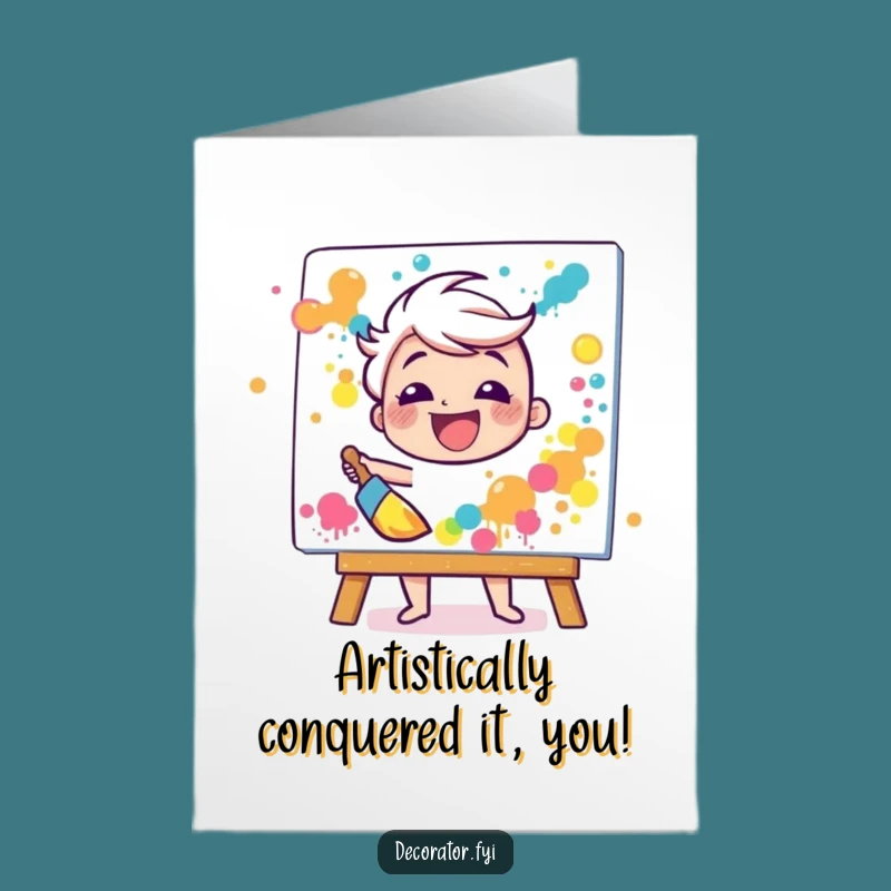 Free Printable Congrats Card Funny Art - DIY Downloadable Gift for Winners