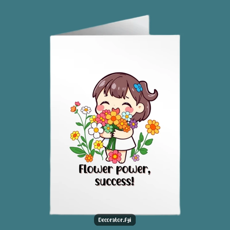 Free Printable Congrats Card - Bouquet Bloom Art - DIY Downloadable Gift