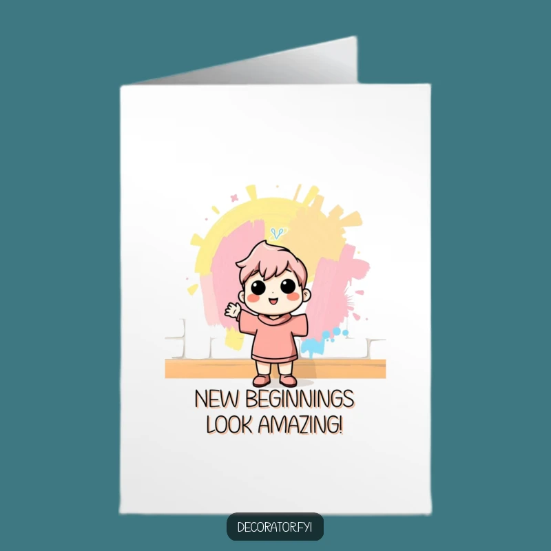 Free Printable Congrats Card: Cheerful Painter Humor, Funny Downloadable Achievement Gift