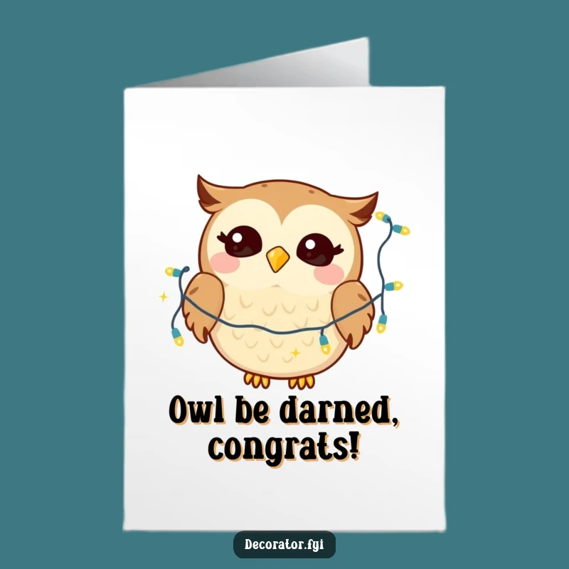 Free Printable Owl Congrats Card - Giggling Lights Downloadable for Any Win