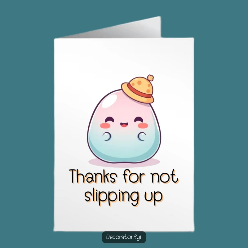 Free Printable Thank You Card: Jelly Hat Slip, Clumsy Downloadable Gift