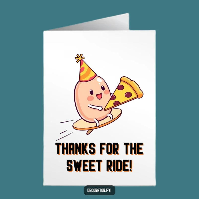 Free Printable Thank You Card: Wobbly Jelly Bean Pizza! Funny Downloadable Appreciation Gift