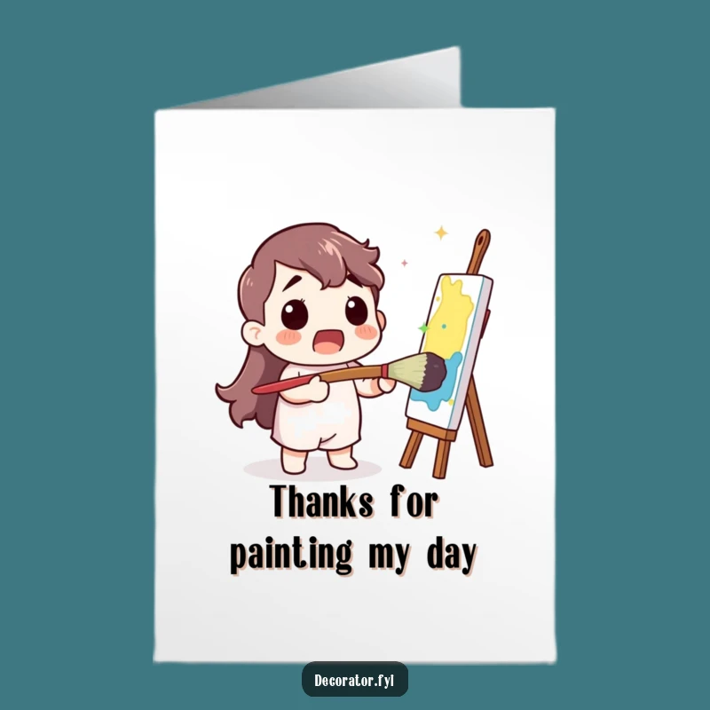 Hilarious Free Printable Thank You Card: Painter's Colorful Appreciation DIY!