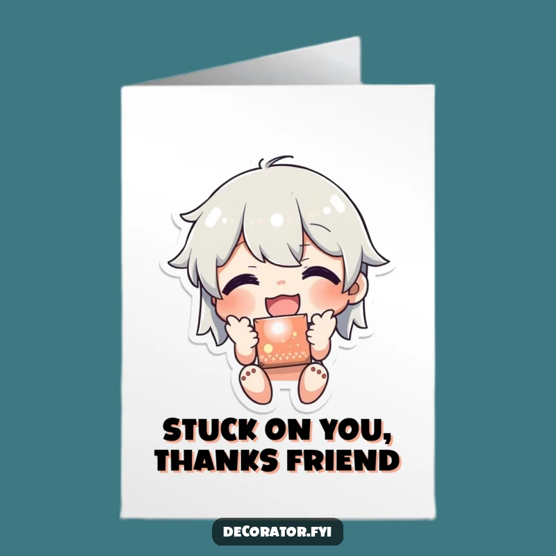 Free Printable Thank You Card: Joyful Sticker Humor, Funny Downloadable Appreciation Gift