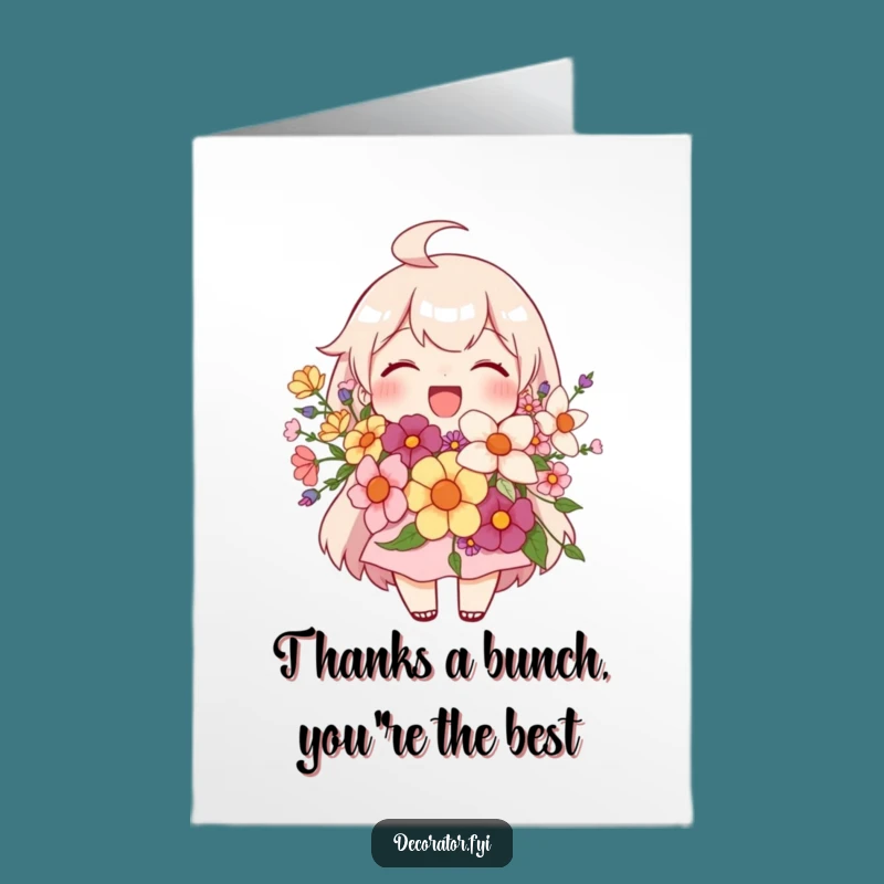 Free Printable Thank You Card: Joyful Florist Blooms - Heartfelt Downloadable Gift