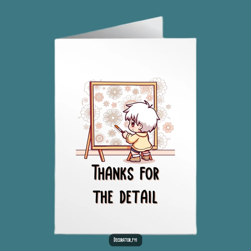 Free Printable Thank You Card - Detailed Pattern Art - DIY Downloadable Gift