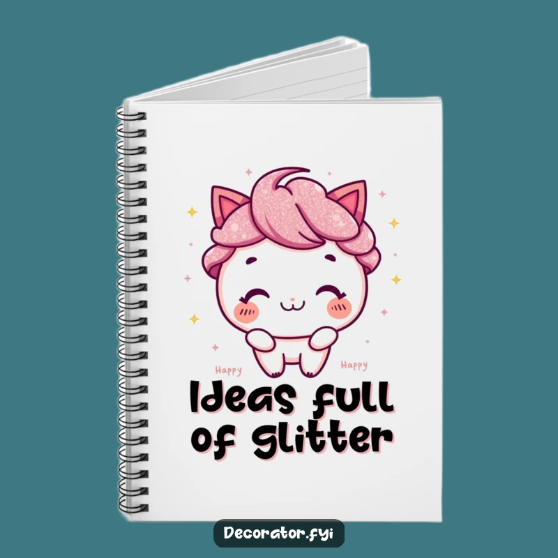 Funny Notebook: Happy Glitter Sprinkler, Ideal for Jotting Down Sparkly Ideas