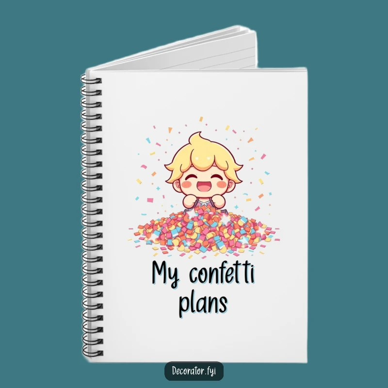 Funny Confetti Character Notebook: Jot Down Your Celebratory Ideas!